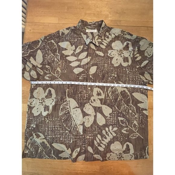 Tommy Bahama Hawaiian Palm Trees XXL Silk Shirt - Picture 4 of 6